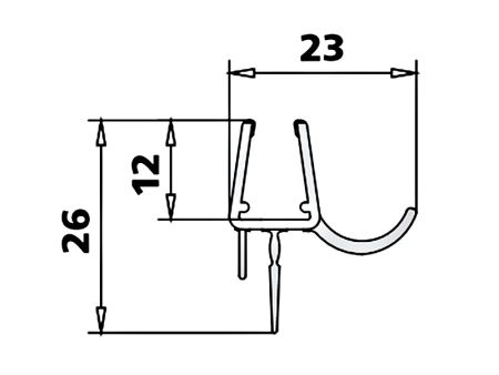 Abweisprofil gebogen