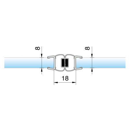 Magnet 180° kurzer Aufsatz 8mm